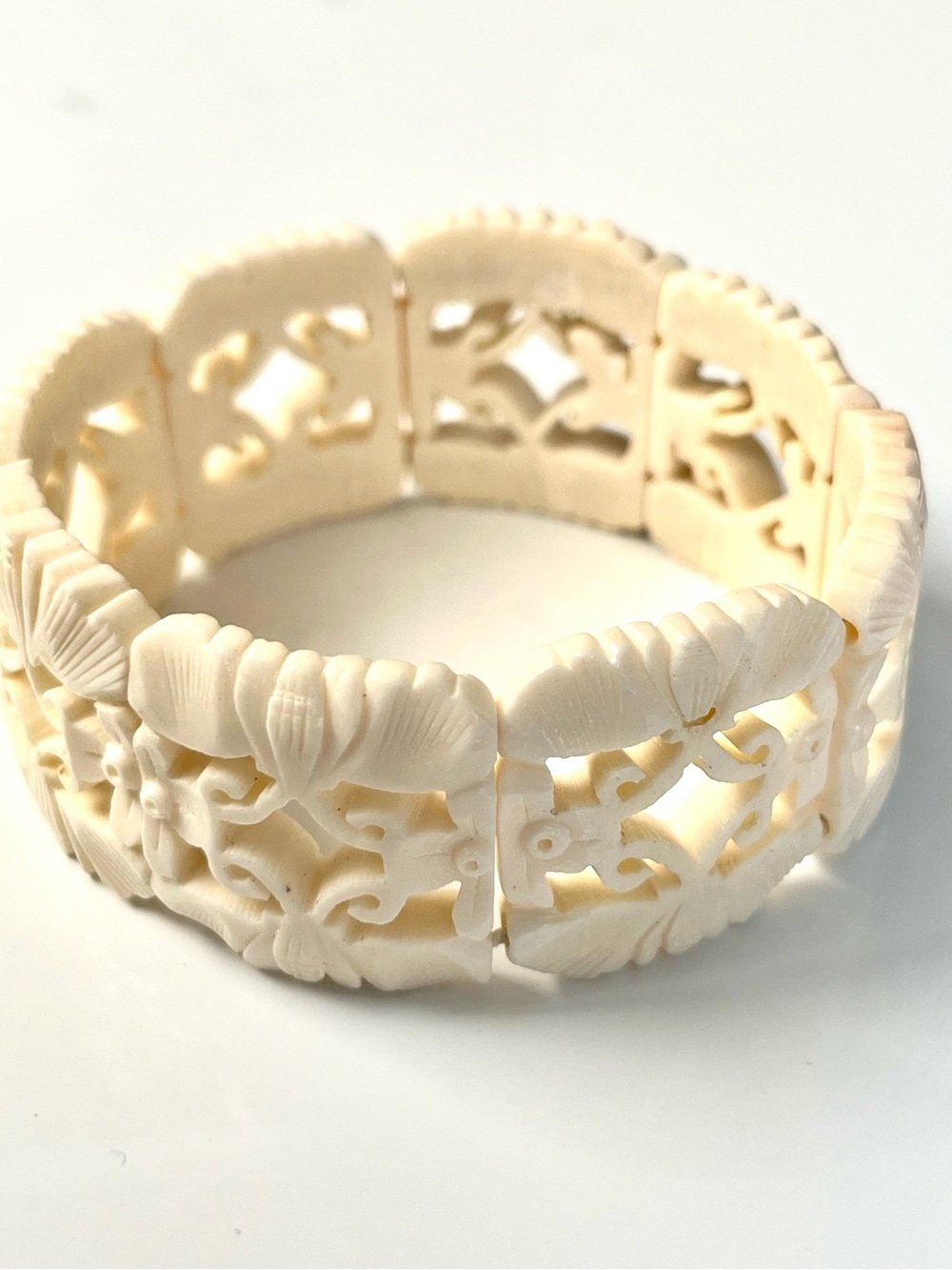 Vintage Chinese Ox Bone Bracelet